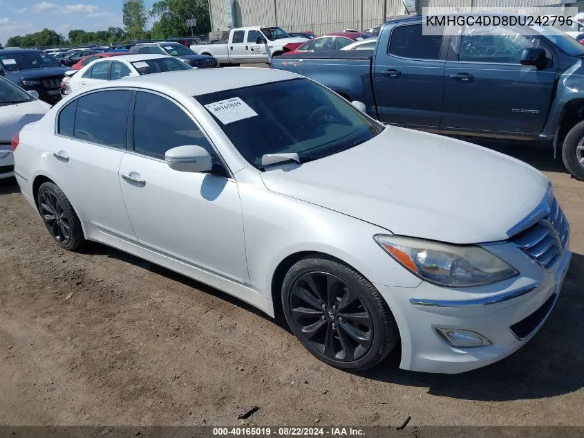 2013 Hyundai Genesis 3.8 VIN: KMHGC4DD8DU242796 Lot: 40165019