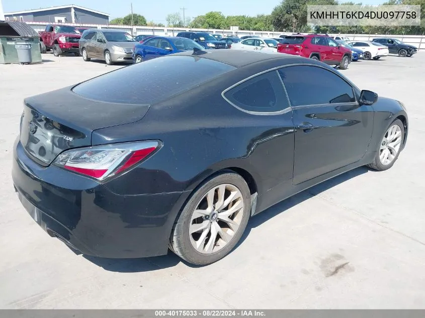 KMHHT6KD4DU097758 2013 Hyundai Genesis 2.0T Premium