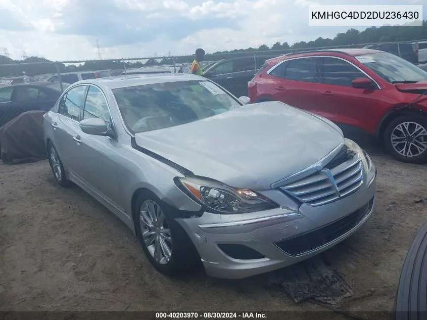 2013 Hyundai Genesis 3.8 VIN: KMHGC4DD2DU236430 Lot: 40203970