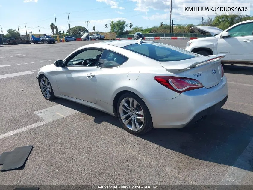 KMHHU6KJ4DU094636 2013 Hyundai Genesis 3.8 Track