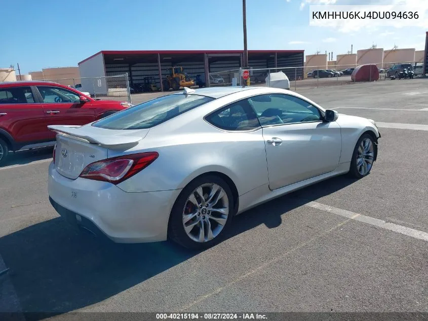 KMHHU6KJ4DU094636 2013 Hyundai Genesis 3.8 Track