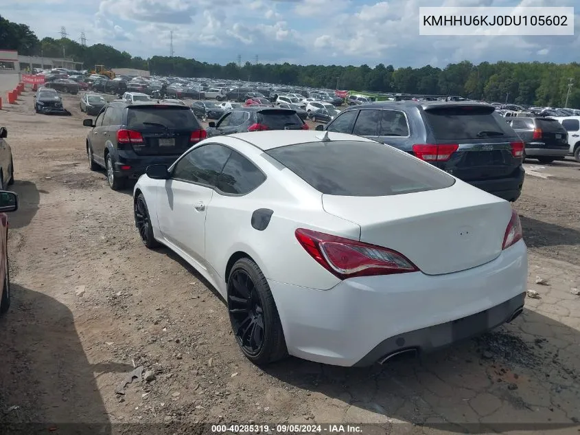 2013 Hyundai Genesis 3.8 R-Spec VIN: KMHHU6KJ0DU105602 Lot: 40285319