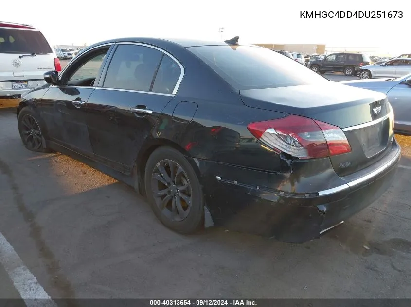 KMHGC4DD4DU251673 2013 Hyundai Genesis 3.8