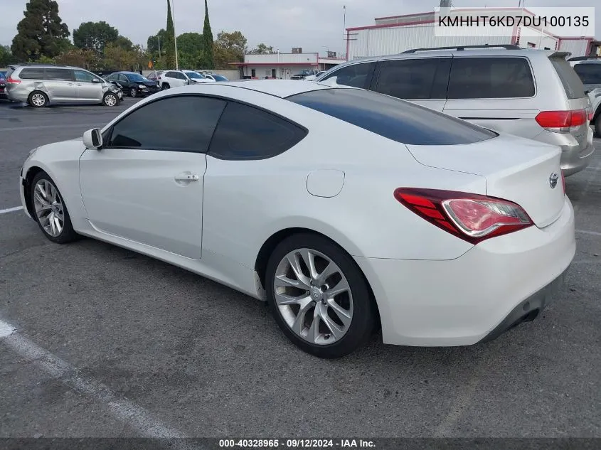 2013 Hyundai Genesis 2.0T Premium VIN: KMHHT6KD7DU100135 Lot: 40328965