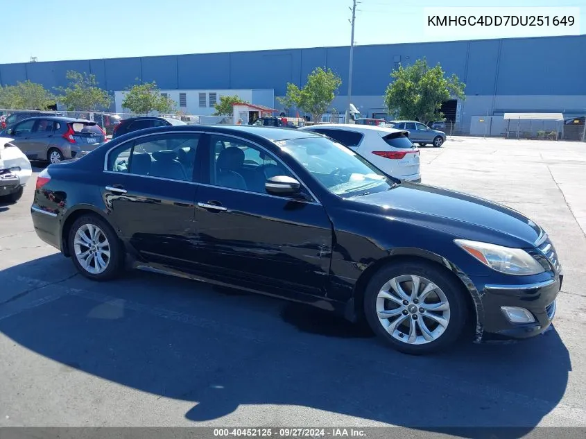 2013 Hyundai Genesis 3.8 VIN: KMHGC4DD7DU251649 Lot: 40452125