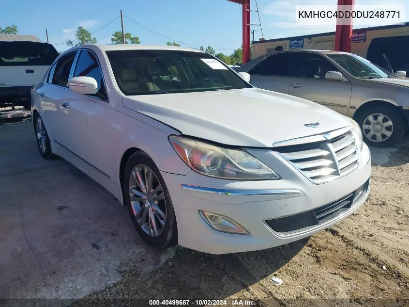 2013 Hyundai Genesis 3.8 VIN: KMHGC4DD0DU248771 Lot: 40499687