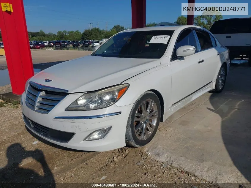 2013 Hyundai Genesis 3.8 VIN: KMHGC4DD0DU248771 Lot: 40499687