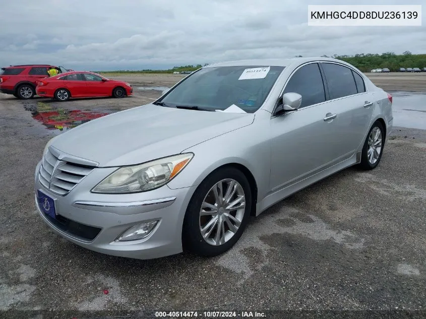 2013 Hyundai Genesis 3.8 VIN: KMHGC4DD8DU236139 Lot: 40514474