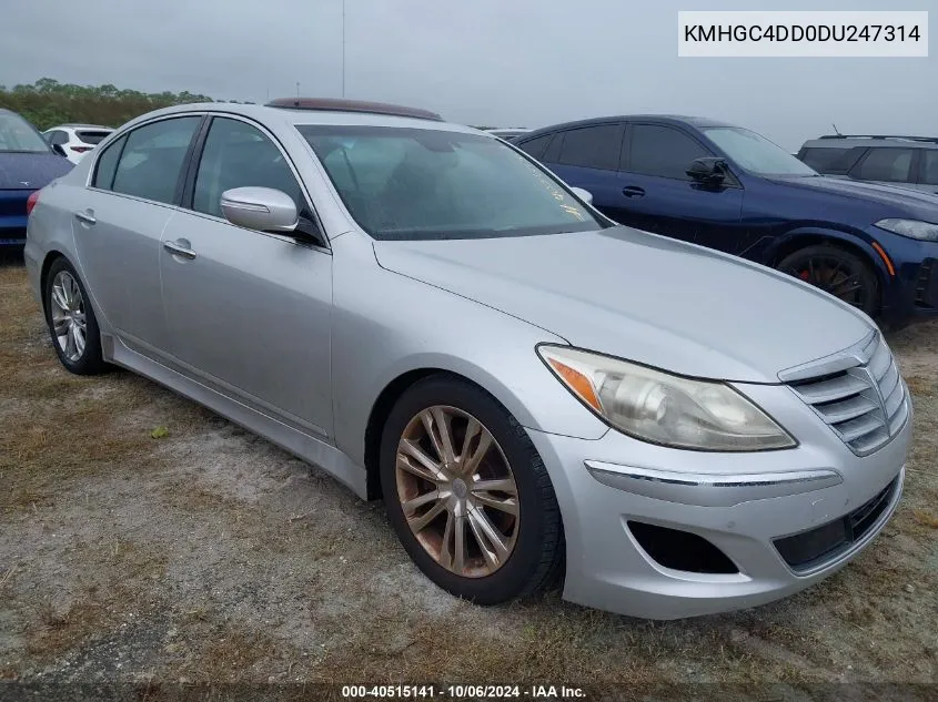 2013 Hyundai Genesis 3.8L VIN: KMHGC4DD0DU247314 Lot: 40515141