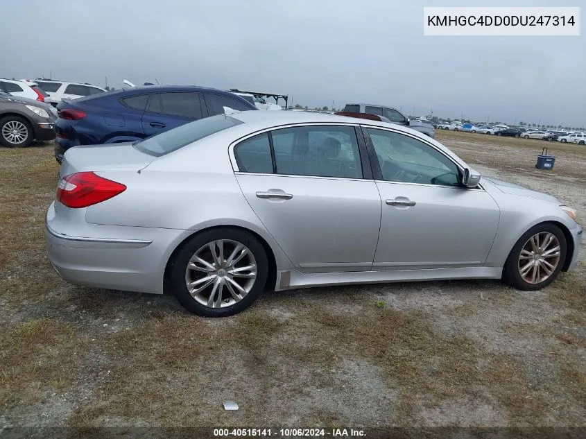 2013 Hyundai Genesis 3.8L VIN: KMHGC4DD0DU247314 Lot: 40515141