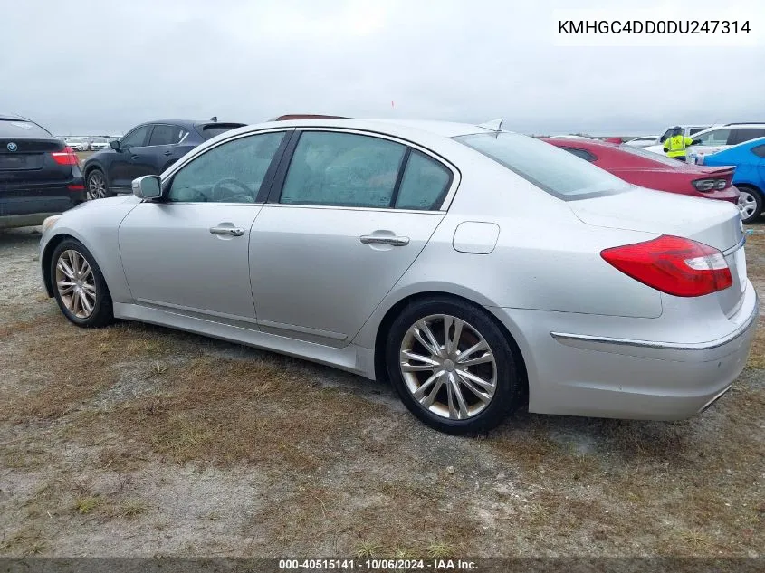 2013 Hyundai Genesis 3.8L VIN: KMHGC4DD0DU247314 Lot: 40515141