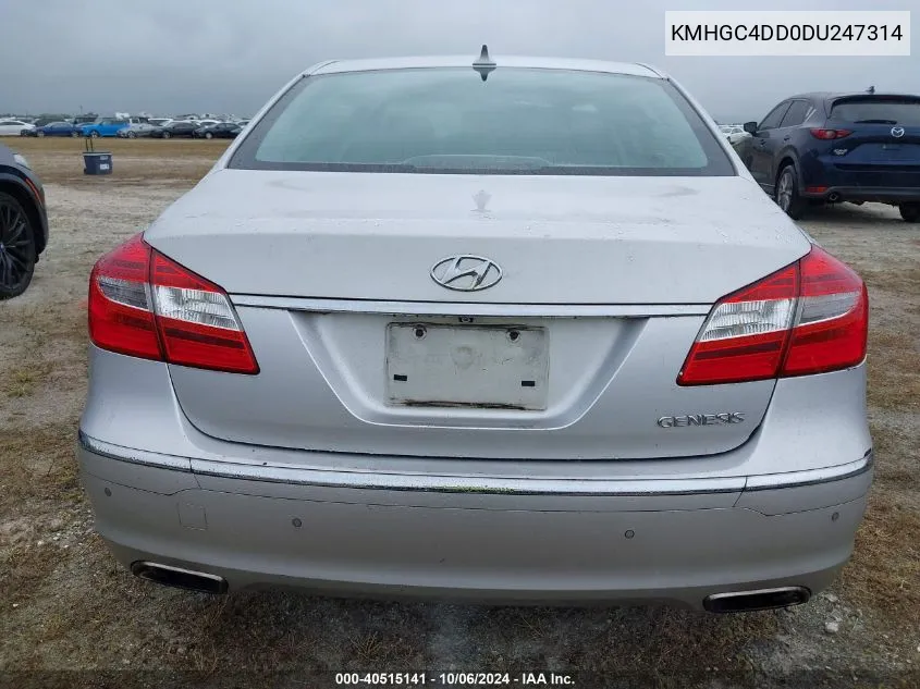 2013 Hyundai Genesis 3.8L VIN: KMHGC4DD0DU247314 Lot: 40515141