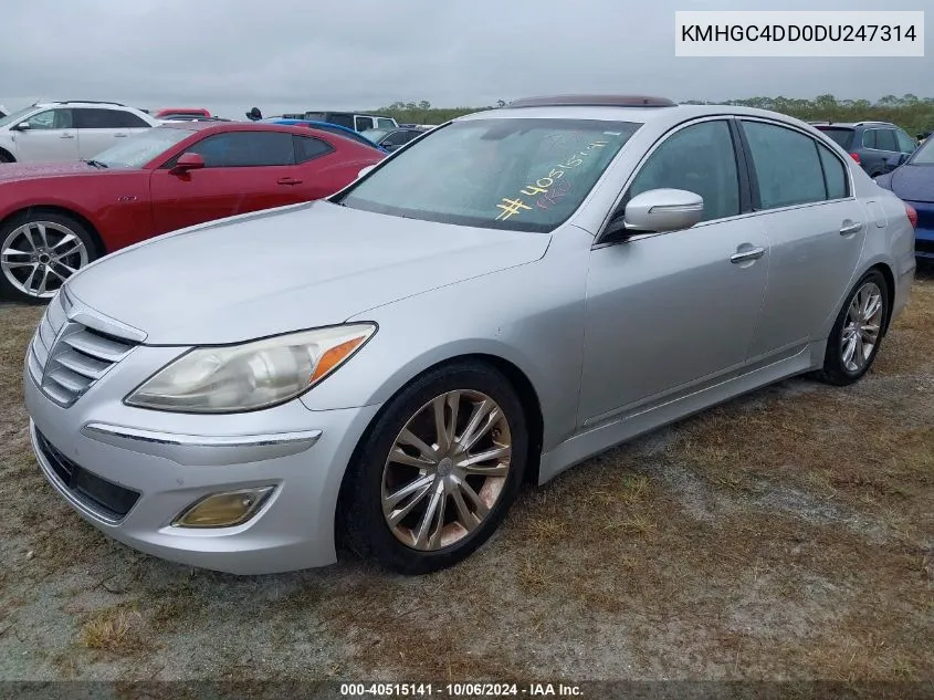 2013 Hyundai Genesis 3.8L VIN: KMHGC4DD0DU247314 Lot: 40515141