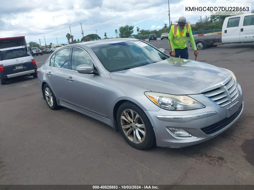 2013 Hyundai Genesis 3.8 VIN: KMHGC4DD7DU228663 Lot: 40525883