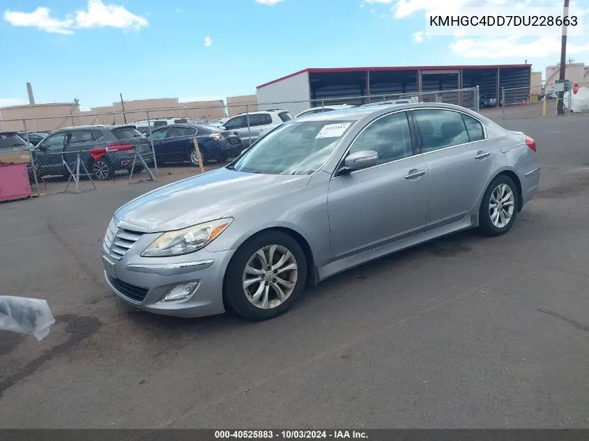 2013 Hyundai Genesis 3.8 VIN: KMHGC4DD7DU228663 Lot: 40525883