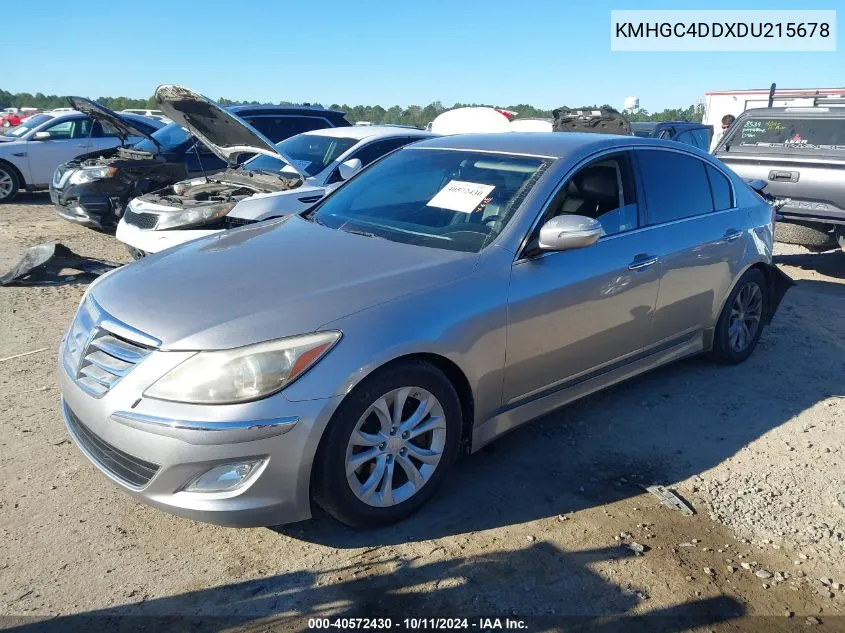 2013 Hyundai Genesis 3.8L VIN: KMHGC4DDXDU215678 Lot: 40572430