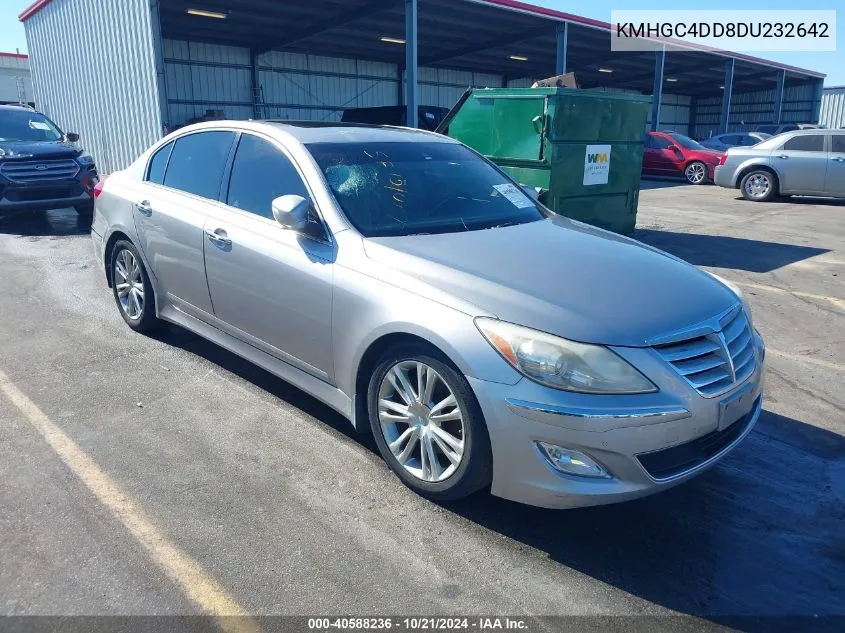 2013 Hyundai Genesis 3.8 VIN: KMHGC4DD8DU232642 Lot: 40588236