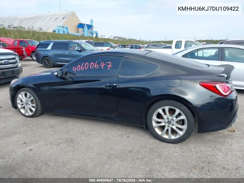 2013 Hyundai Genesis 3.8 Grand Touring VIN: KMHHU6KJ7DU109422 Lot: 40600647