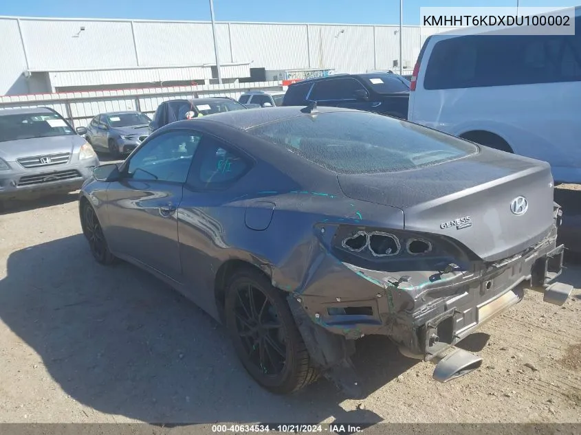 KMHHT6KDXDU100002 2013 Hyundai Genesis 2.0T