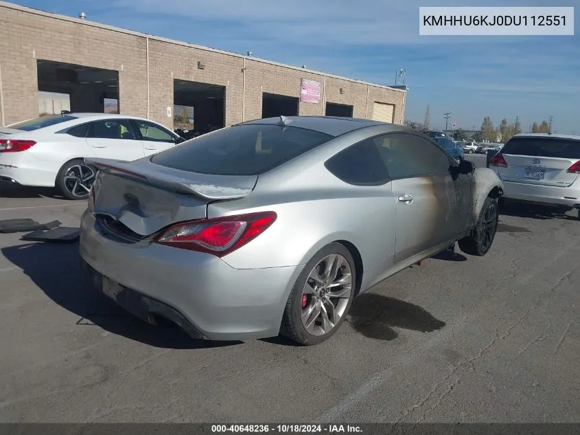 KMHHU6KJ0DU112551 2013 Hyundai Genesis 3.8 Track