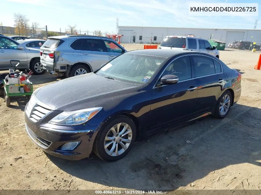 2013 Hyundai Genesis 3.8 VIN: KMHGC4DD4DU226725 Lot: 40663215