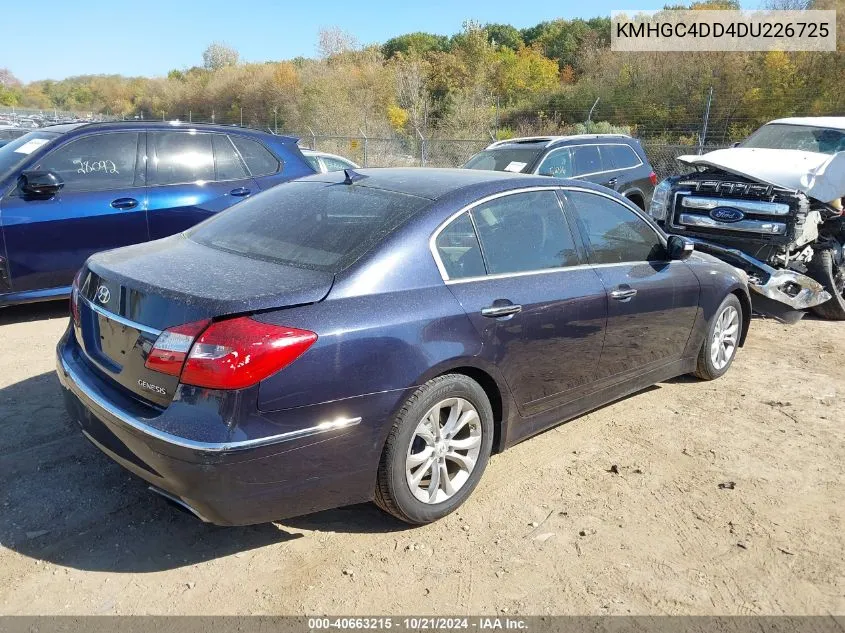 2013 Hyundai Genesis 3.8 VIN: KMHGC4DD4DU226725 Lot: 40663215