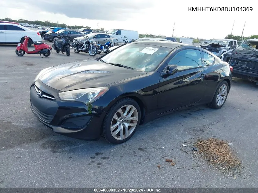 2013 Hyundai Genesis 2.0T VIN: KMHHT6KD8DU104369 Lot: 40698352