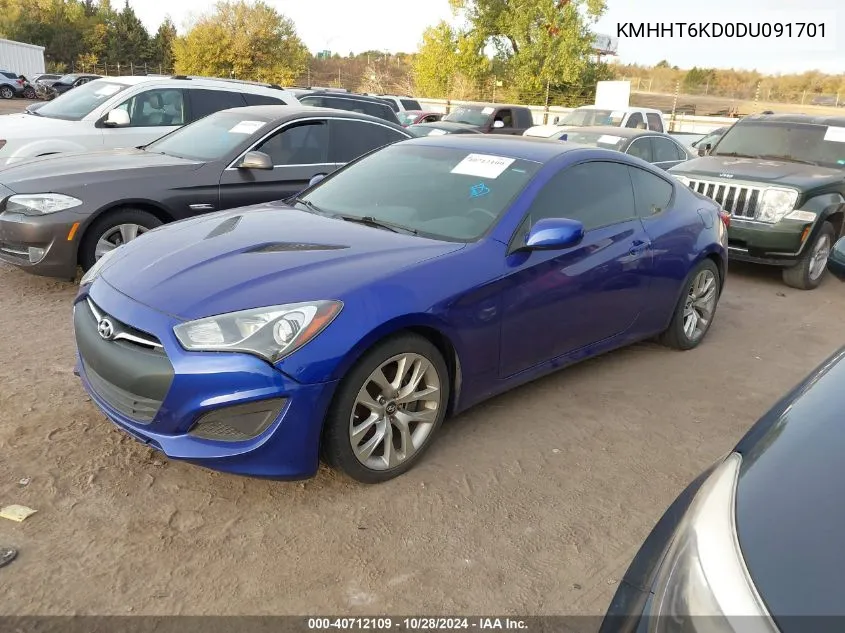 KMHHT6KD0DU091701 2013 Hyundai Genesis 2.0T