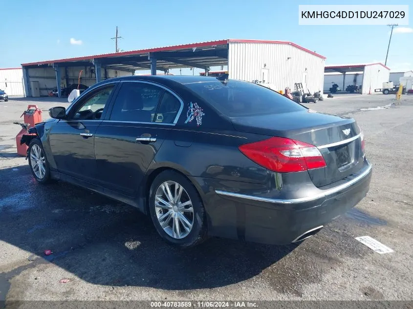 2013 Hyundai Genesis 3.8 VIN: KMHGC4DD1DU247029 Lot: 40783589