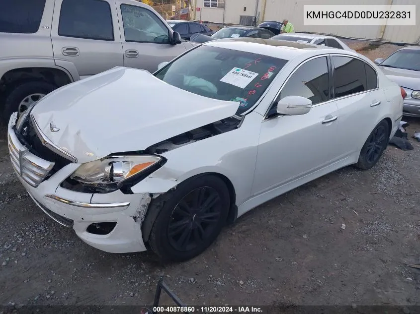 2013 Hyundai Genesis 3.8 VIN: KMHGC4DD0DU232831 Lot: 40878860