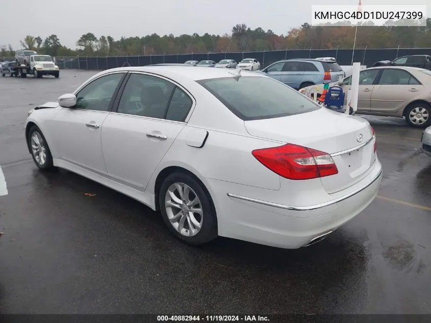 2013 Hyundai Genesis 3.8 VIN: KMHGC4DD1DU247399 Lot: 40882944