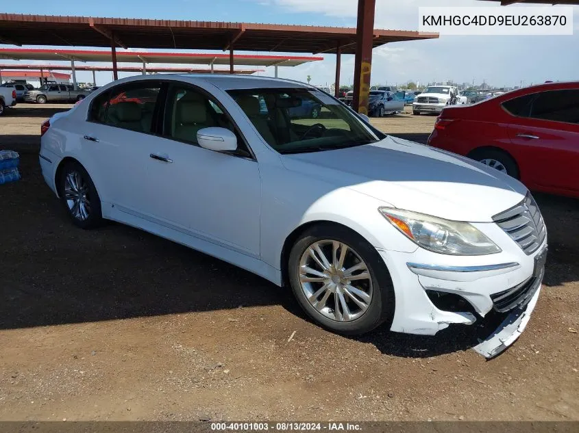 2014 Hyundai Genesis 3.8 VIN: KMHGC4DD9EU263870 Lot: 40101003