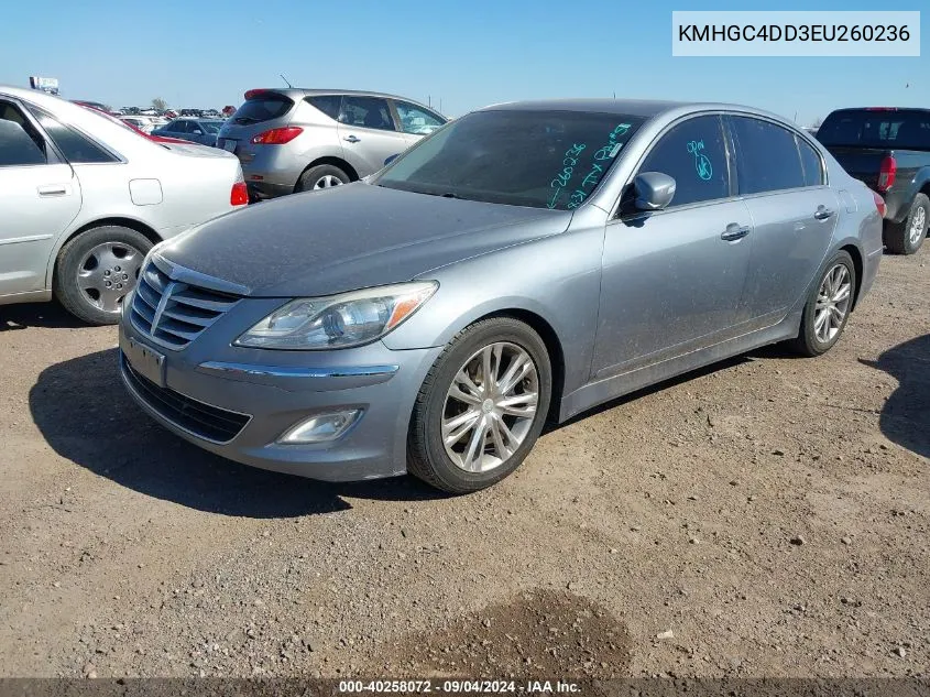 2014 Hyundai Genesis 3.8 VIN: KMHGC4DD3EU260236 Lot: 40258072