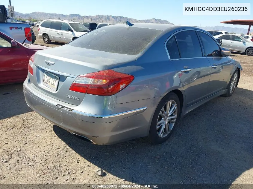 KMHGC4DD3EU260236 2014 Hyundai Genesis 3.8