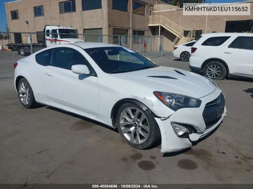 2014 Hyundai Genesis 2.0T VIN: KMHHT6KD1EU115652 Lot: 40554696