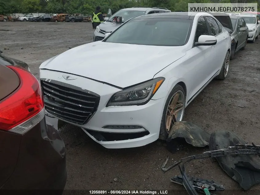 KMHGN4JE0FU078275 2015 Hyundai Genesis 3.8L