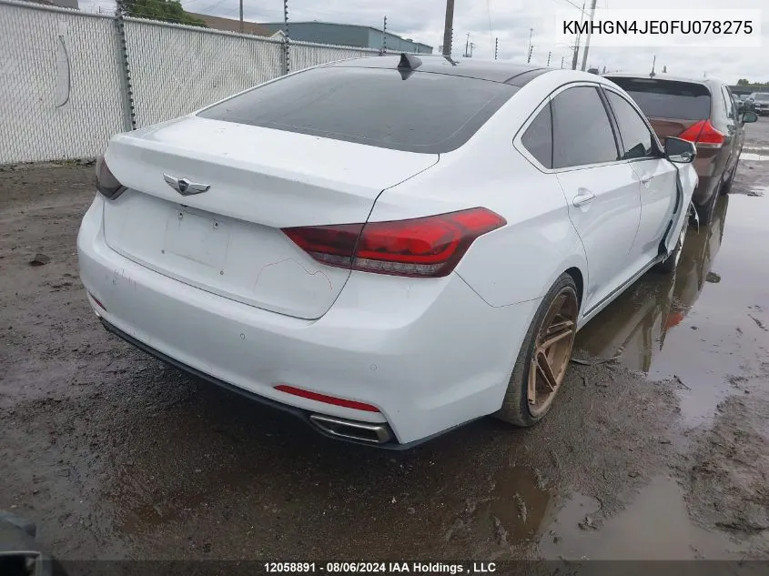 KMHGN4JE0FU078275 2015 Hyundai Genesis 3.8L