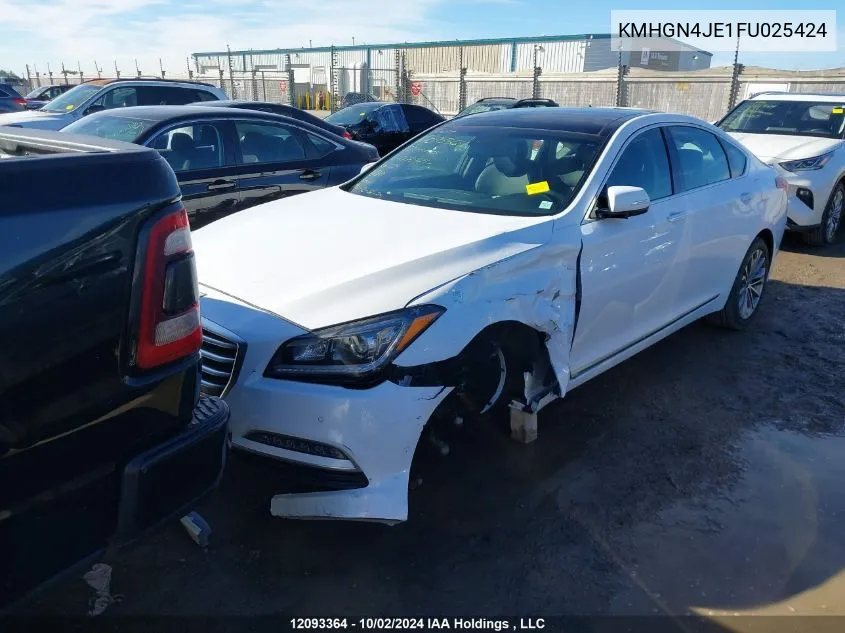 KMHGN4JE1FU025424 2015 Hyundai Genesis 3.8 Luxury