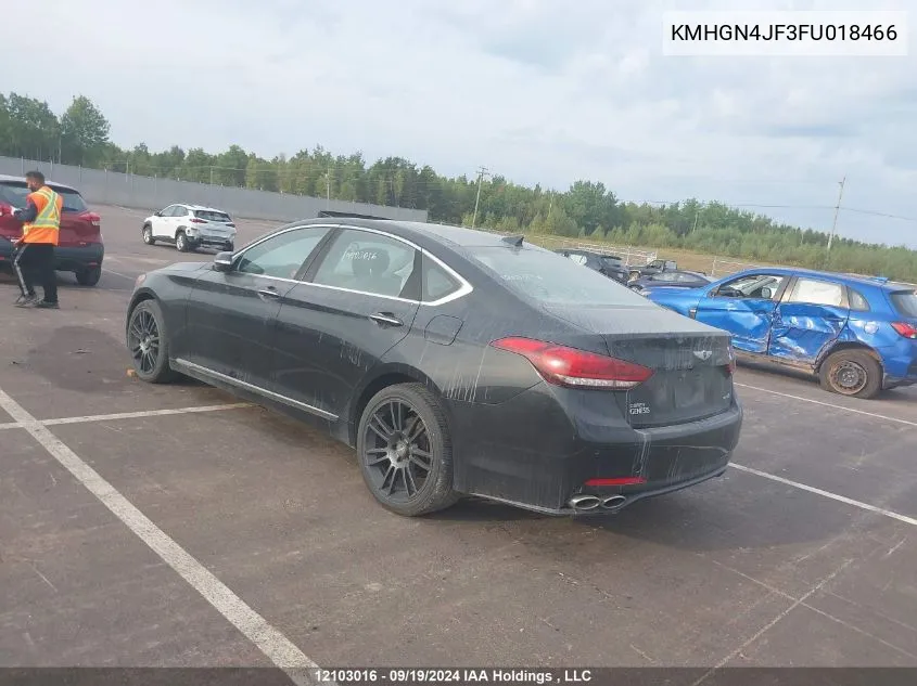 KMHGN4JF3FU018466 2015 Hyundai Genesis 5.0 Ultimate