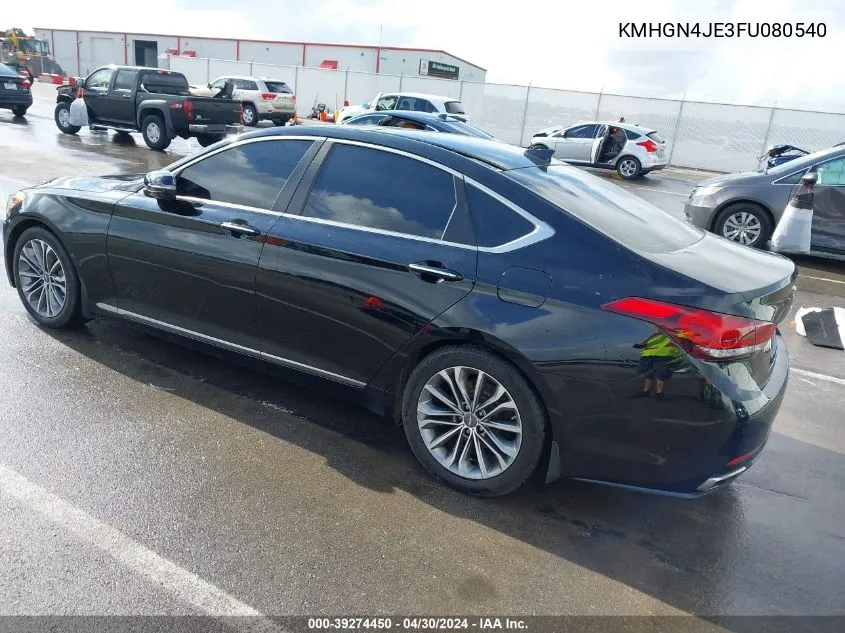 KMHGN4JE3FU080540 2015 Hyundai Genesis 3.8