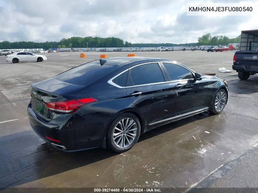 KMHGN4JE3FU080540 2015 Hyundai Genesis 3.8