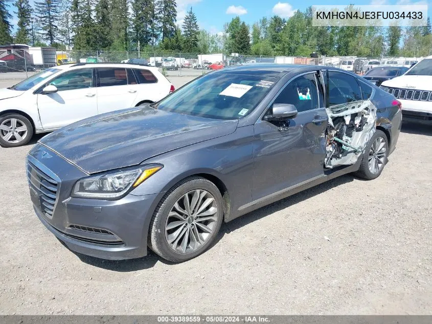 KMHGN4JE3FU034433 2015 Hyundai Genesis 3.8