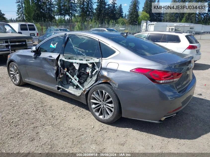 KMHGN4JE3FU034433 2015 Hyundai Genesis 3.8