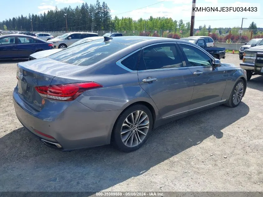 KMHGN4JE3FU034433 2015 Hyundai Genesis 3.8