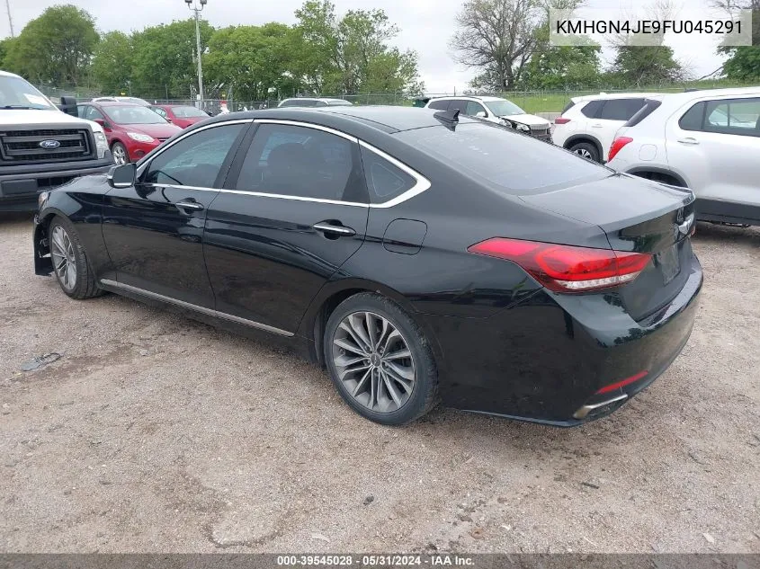 2015 Hyundai Genesis 3.8 VIN: KMHGN4JE9FU045291 Lot: 39545028