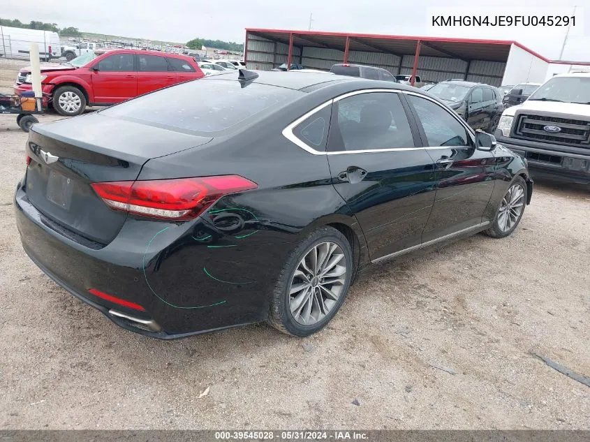 2015 Hyundai Genesis 3.8 VIN: KMHGN4JE9FU045291 Lot: 39545028