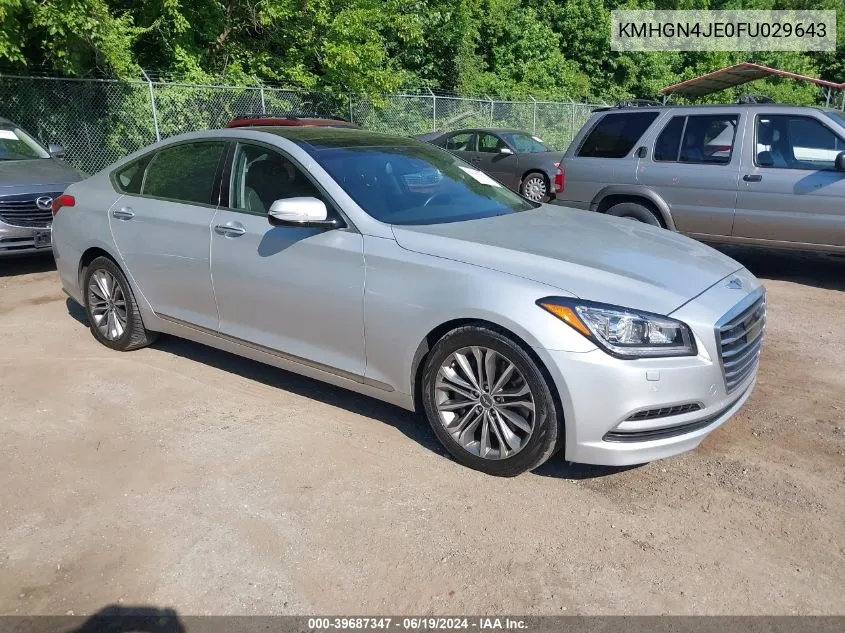 2015 Hyundai Genesis 3.8 VIN: KMHGN4JE0FU029643 Lot: 39687347