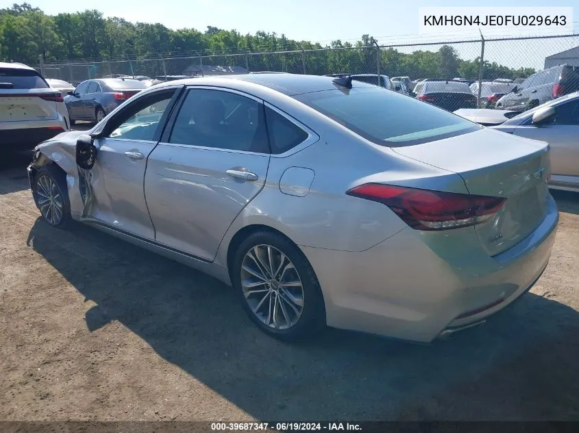 KMHGN4JE0FU029643 2015 Hyundai Genesis 3.8