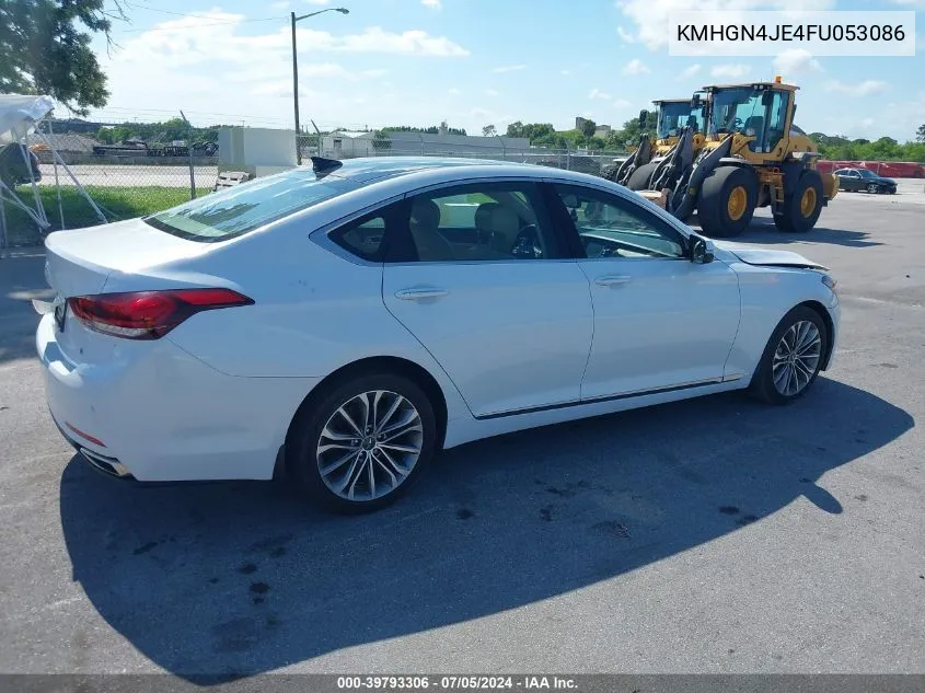 2015 Hyundai Genesis 3.8 VIN: KMHGN4JE4FU053086 Lot: 39793306