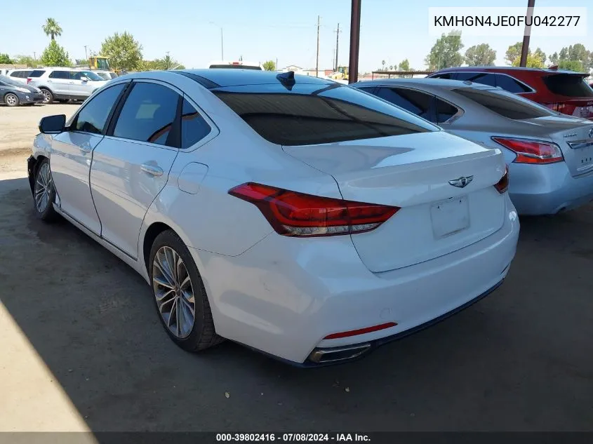 2015 Hyundai Genesis 3.8 VIN: KMHGN4JE0FU042277 Lot: 39802416